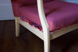 Strawberry Fur Detail Retro Chair