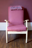 Strawberry Fur Detail Retro Chair