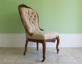 Deep Buttoned Victorian Ladies Chair