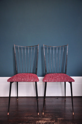Pair of French Iron Chairs