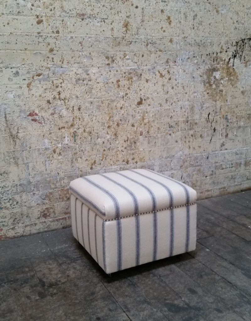 Ian Mankin knitting ottoman