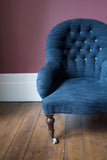 Ironback deep buttoned Victorian armchair