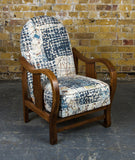 1930s Oak Recliner and Footstool