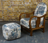 1930s Oak Recliner and footstool