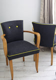 1940's Bridge Chairs in Wool Felt Fabric